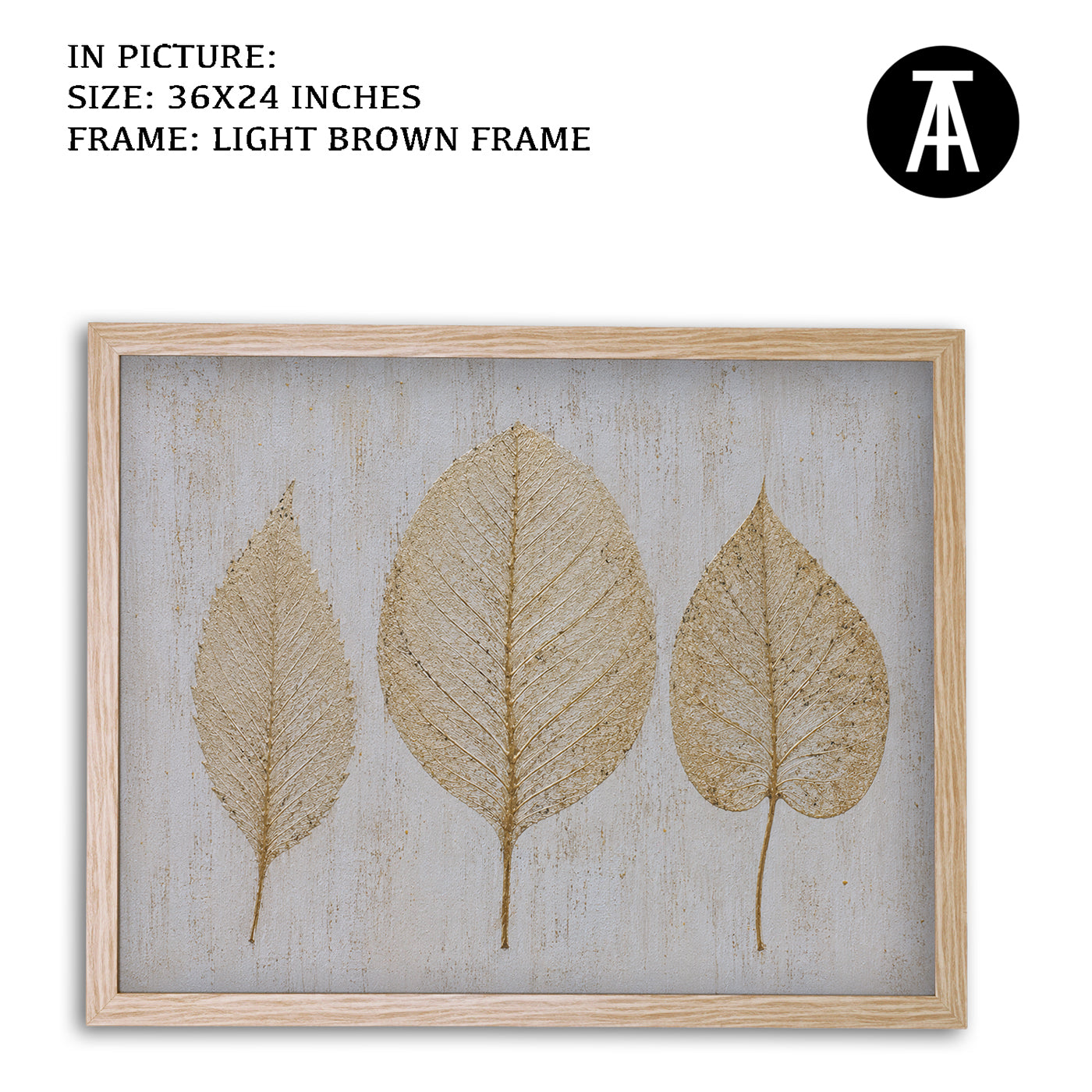 Artwork in Light Brown Frame