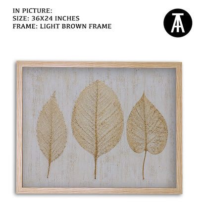 Artwork in Light Brown Frame