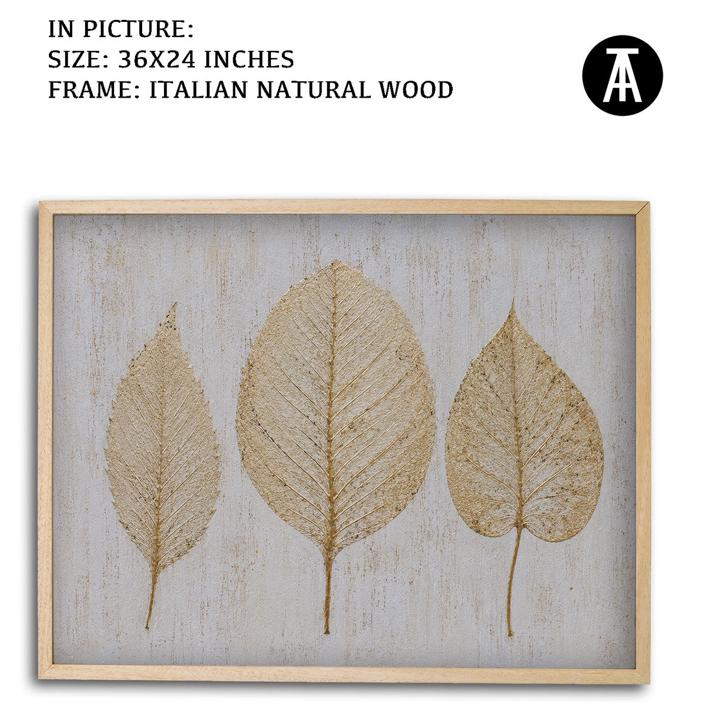 Artwork in Natural Wood Frame