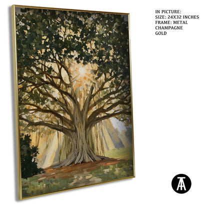 Artwork in Metal Champagne Gold Frame