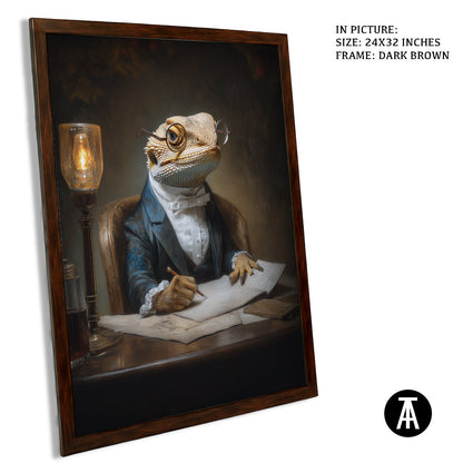 Artwork in Dark Brown Frame