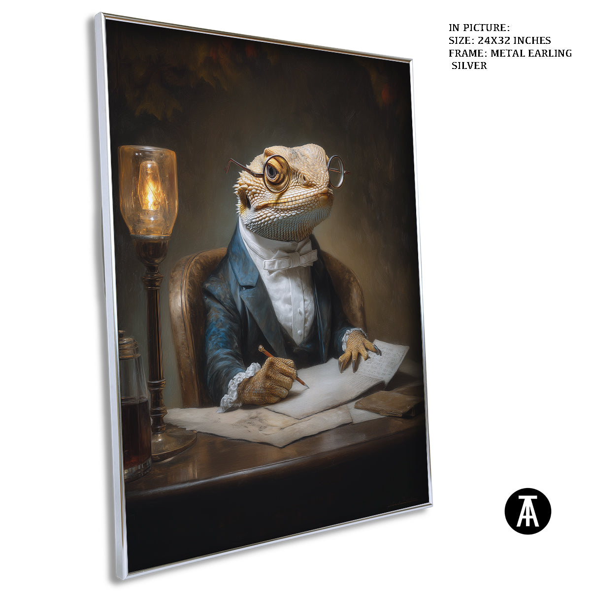 Artwork in Metal Earling Silver Frame