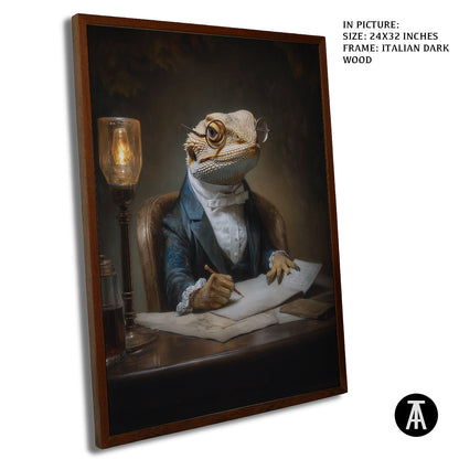 Artwork in Dark Wood Frame