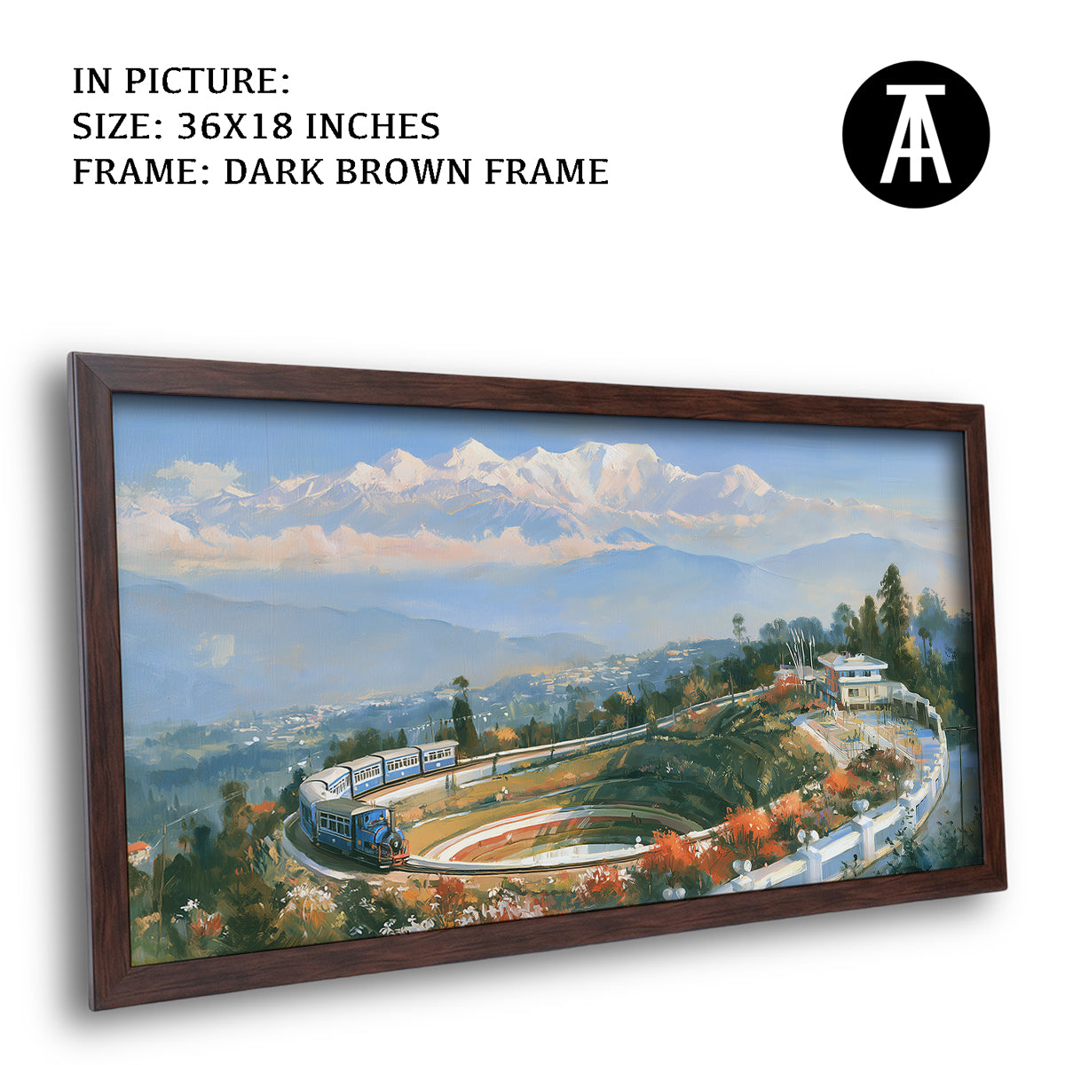 Artwork in Dark Brown Frame