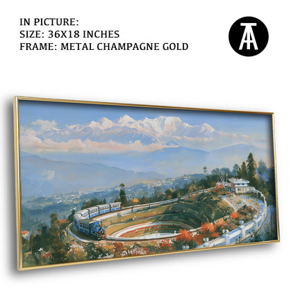 Artwork in Metal Champagne Gold Frame