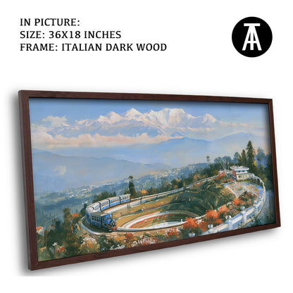 Artwork in Dark Wood Frame