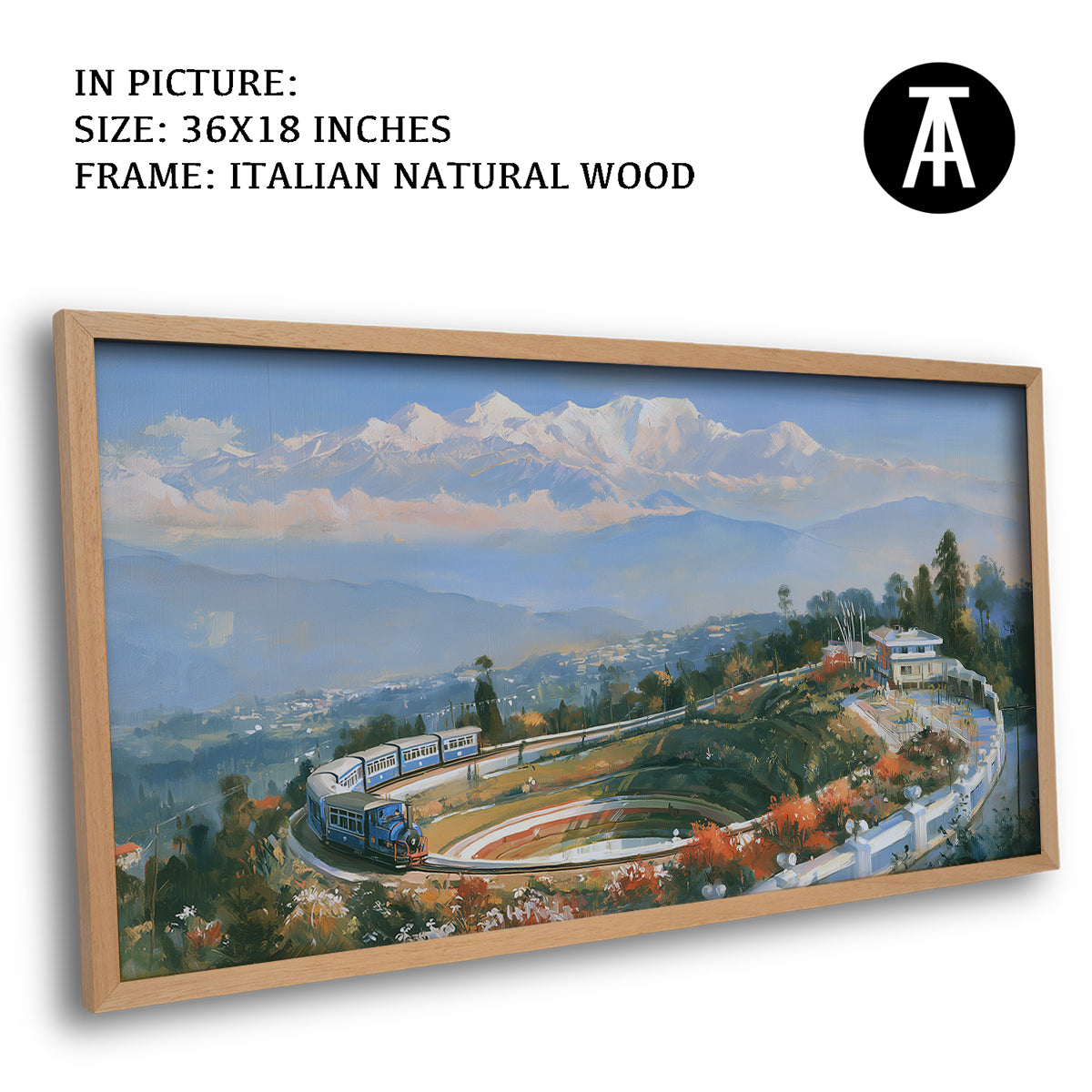 Artwork in Natural Wood Frame