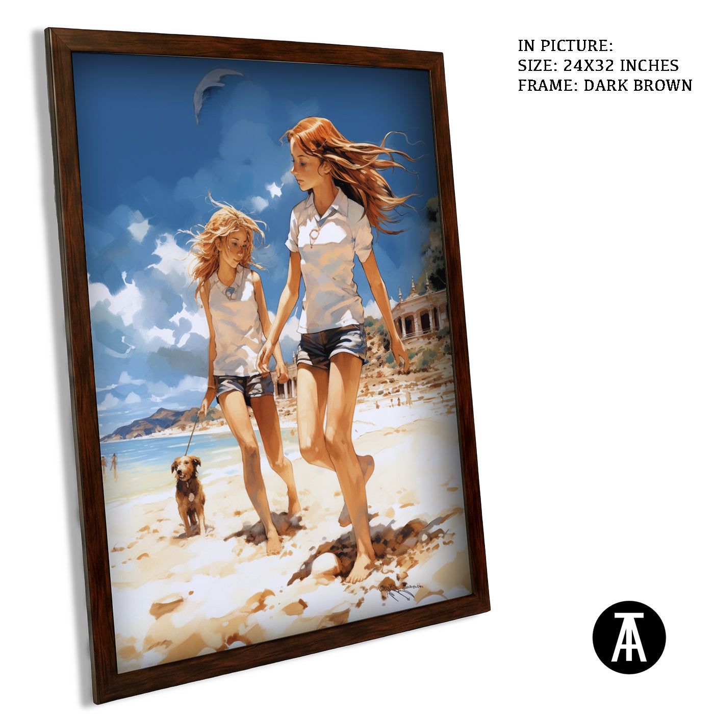 Artwork in Metal Champagne Gold Frame