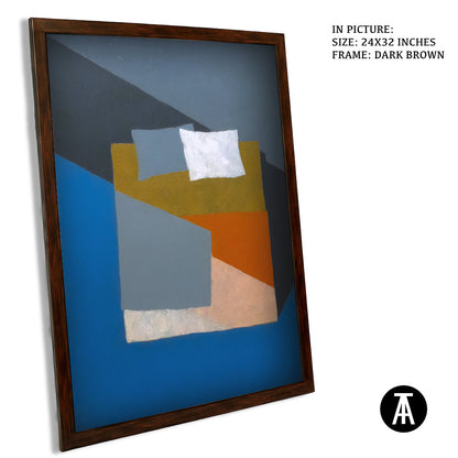 Artwork in Dark Brown Frame