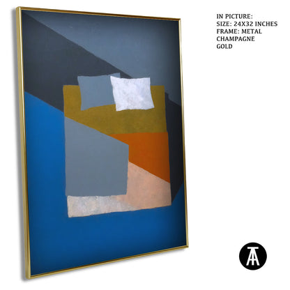 Artwork in Metal Champagne Gold Frame