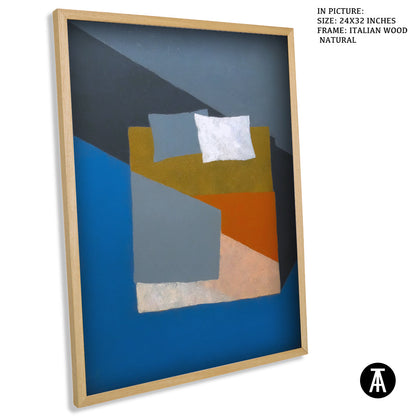 Artwork in Natural Wood Frame