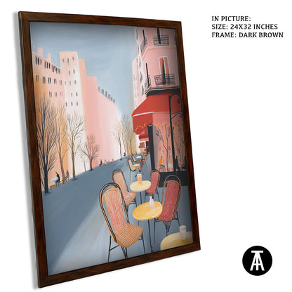 Artwork in Dark Brown Frame