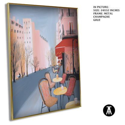 Artwork in Metal Champagne Gold Frame