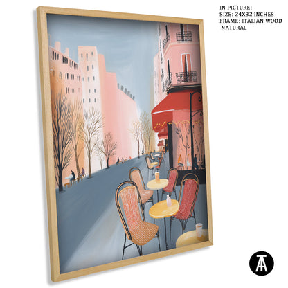 Artwork in Natural Wood Frame