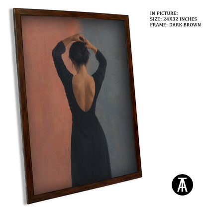 Artwork in Dark Brown Frame