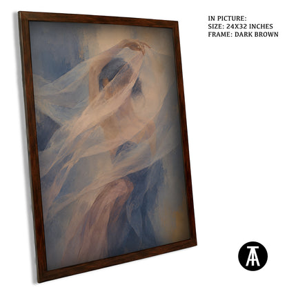 Artwork in Dark Brown Frame