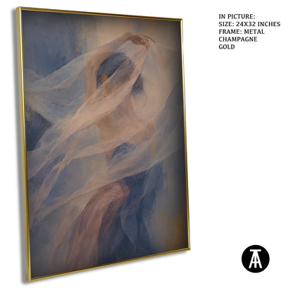Artwork in Metal Champagne Gold Frame