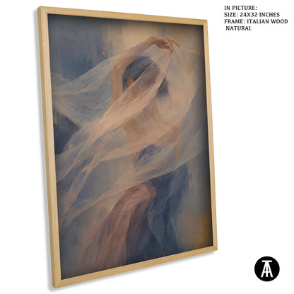 Artwork in Natural Wood Frame