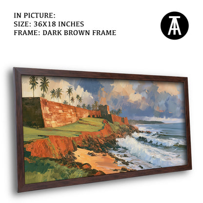 Artwork in Dark Brown Frame