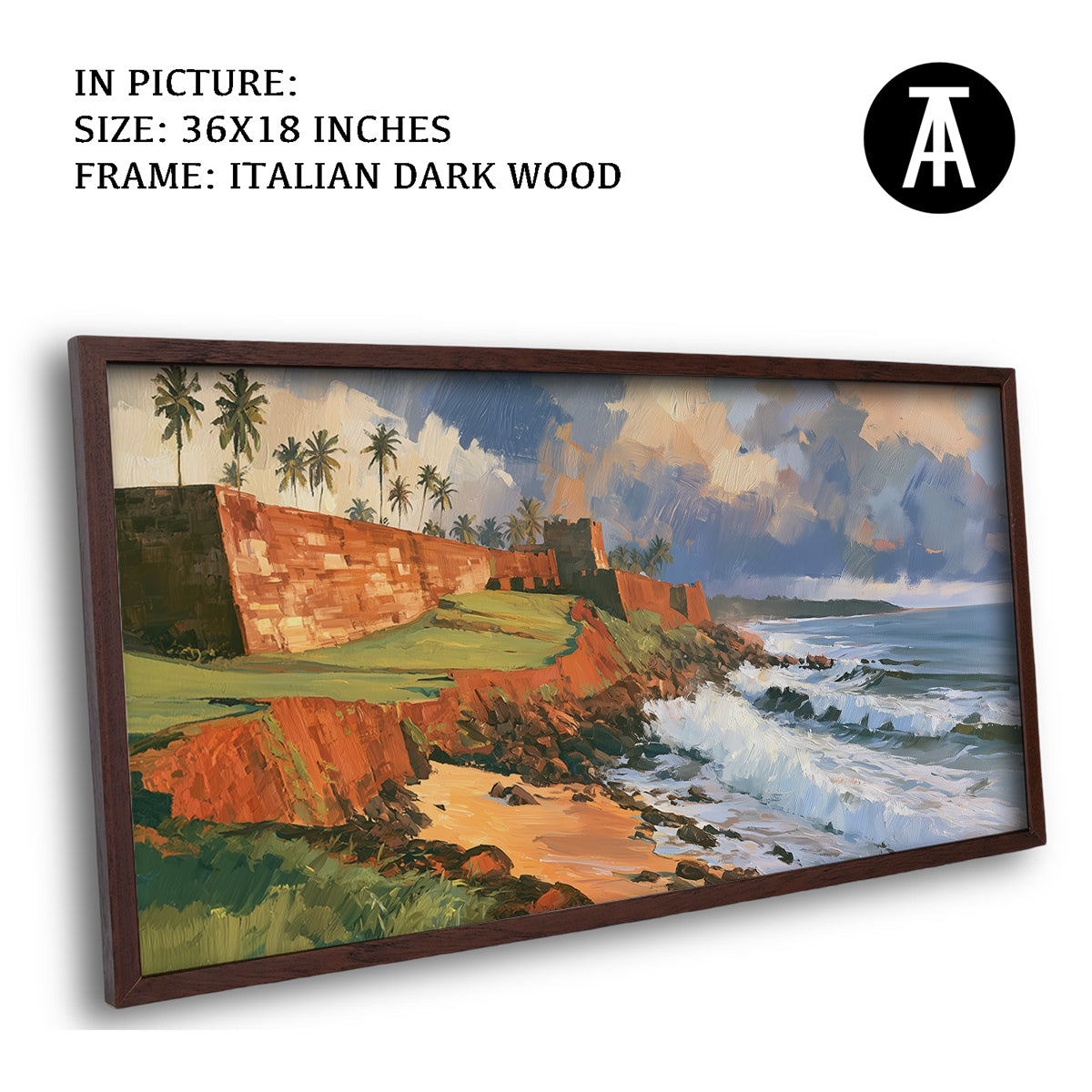 Artwork in Dark Wood Frame