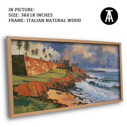 Artwork in Natural Wood Frame