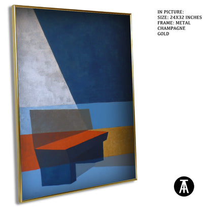 Artwork in Metal Champagne Gold Frame