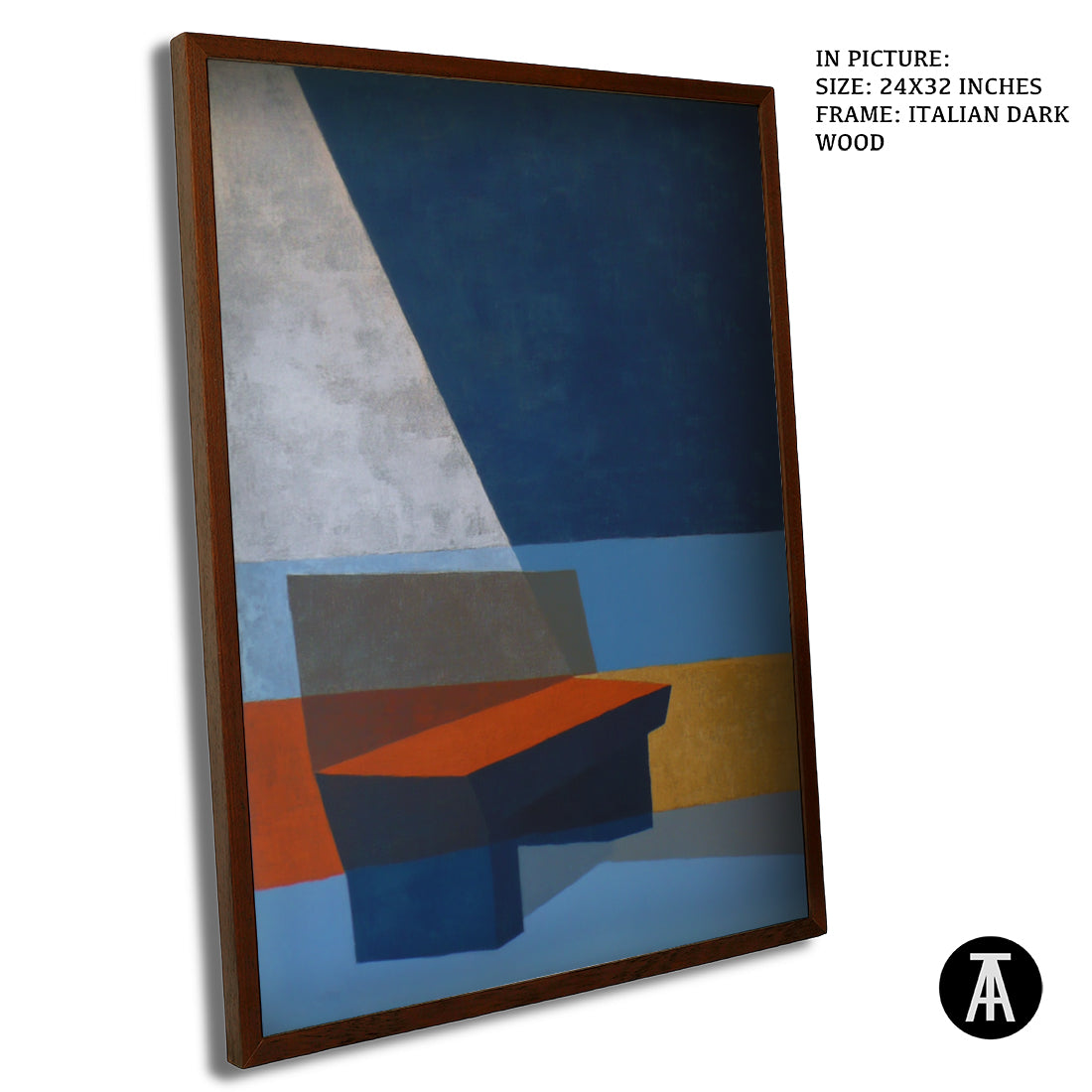 Artwork in Dark Wood Frame