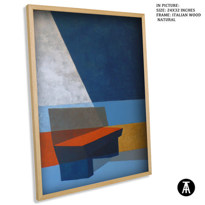 Artwork in Natural Wood Frame