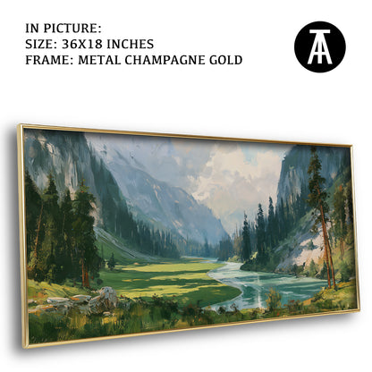 Artwork in Metal Champagne Gold Frame