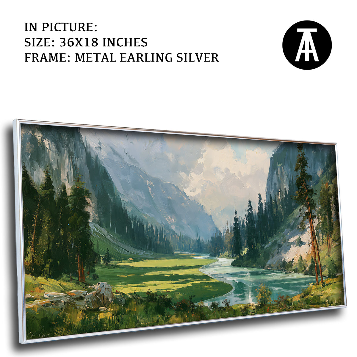 Artwork in Metal Earling Silver Frame
