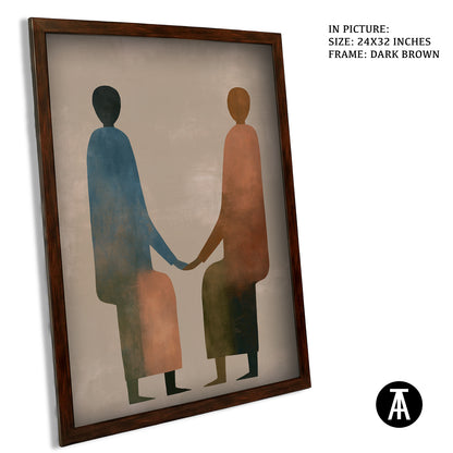 Artwork in Dark Brown Frame