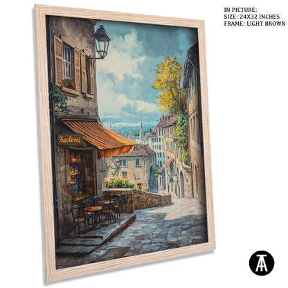Sample Artwork in Light Brown Frame