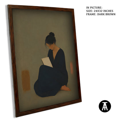 Artwork in Dark Brown Frame