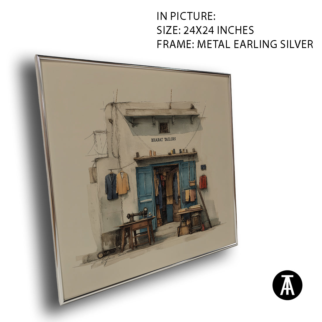 Artwork in Metal Earling Silver Frame