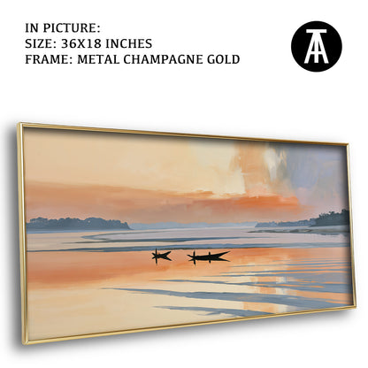 Artwork in Metal Champagne Gold Frame