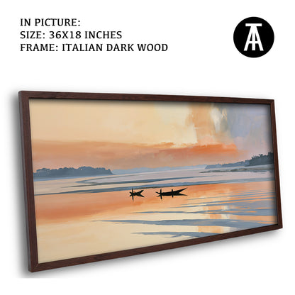 Artwork in Dark Wood Frame