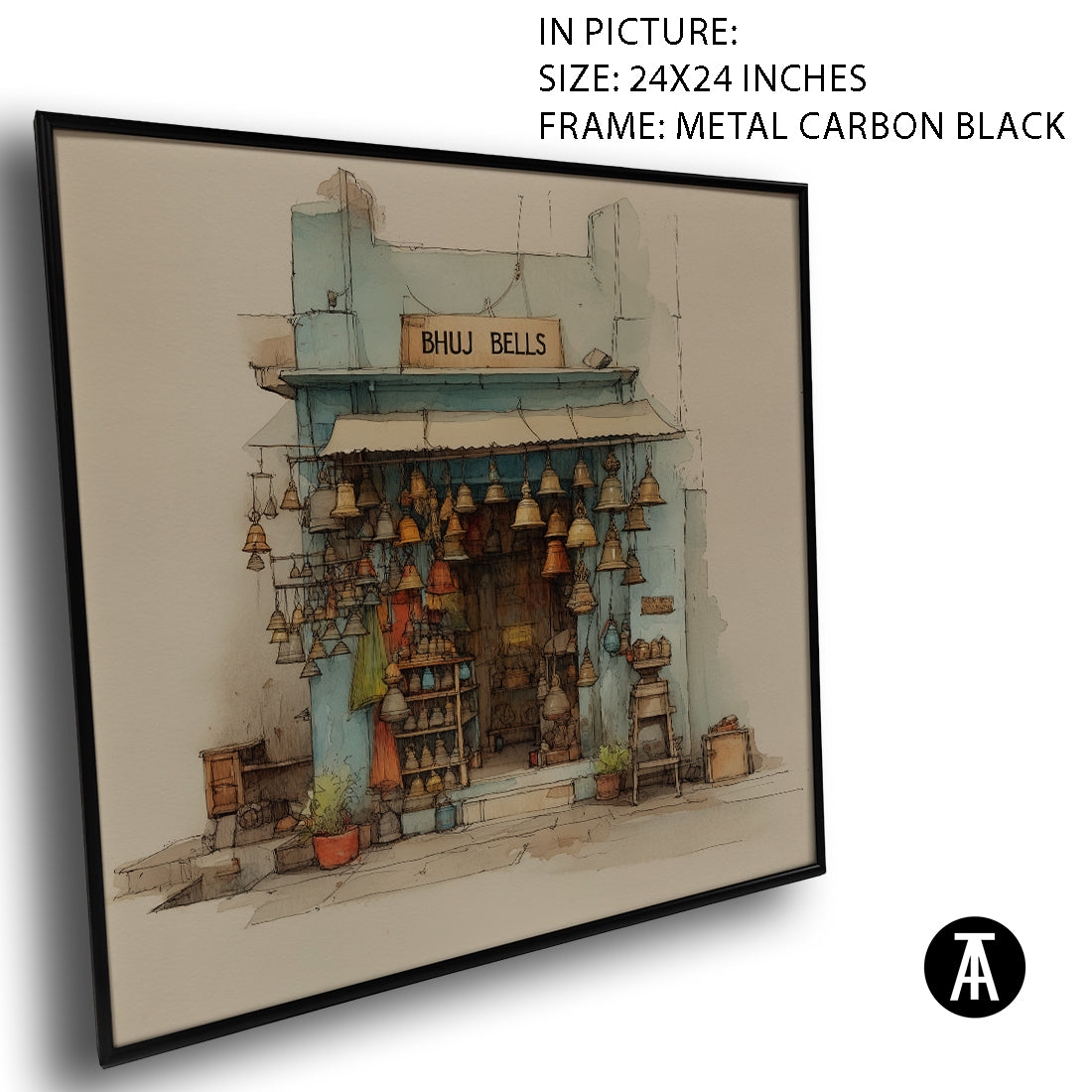 Artwork in Carbon Black Meta Frame