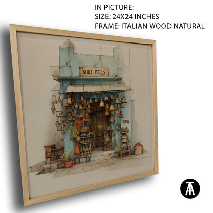 Artwork in Natural Wood Frame