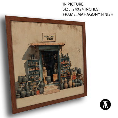 Artwork in Mahogany Finish Frame