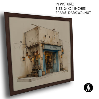 Artwork in Dark Walnut Frame