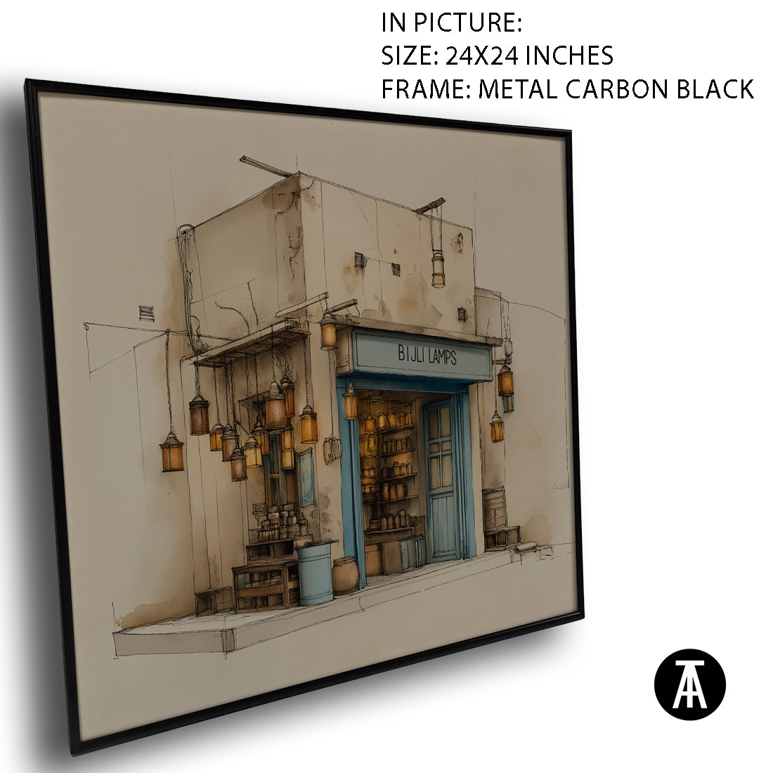 Artwork in Carbon Black Meta Frame