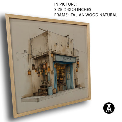 Artwork in Natural Wood Frame