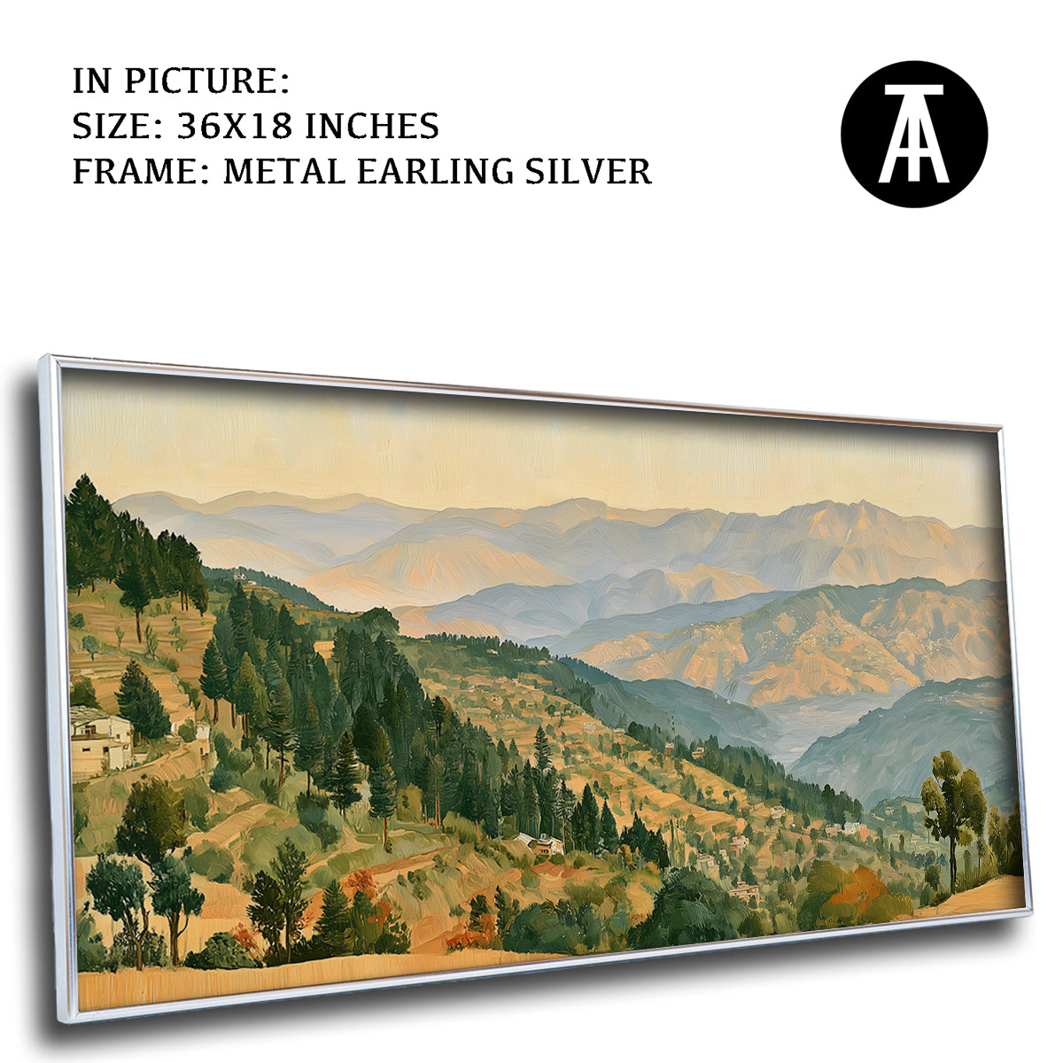 Artwork in Metal Earling Silver Frame
