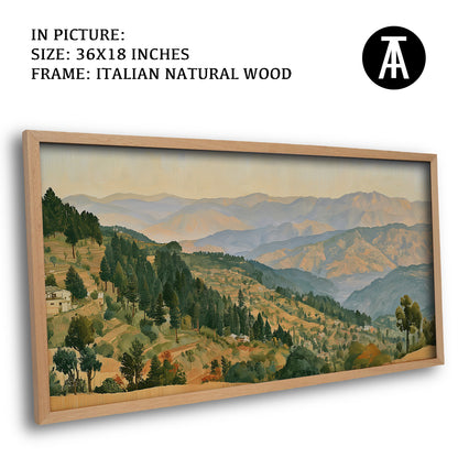 Artwork in Natural Wood Frame