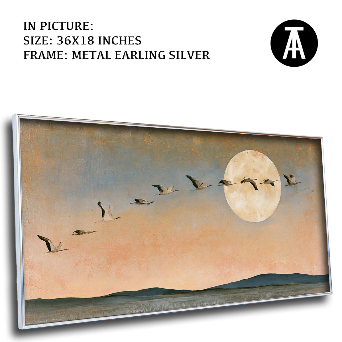 Artwork in Metal Earling Silver Frame