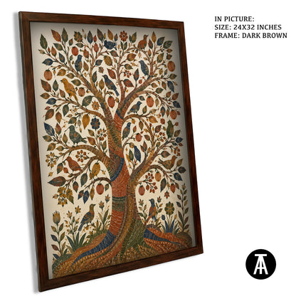Artwork in Dark Brown Frame