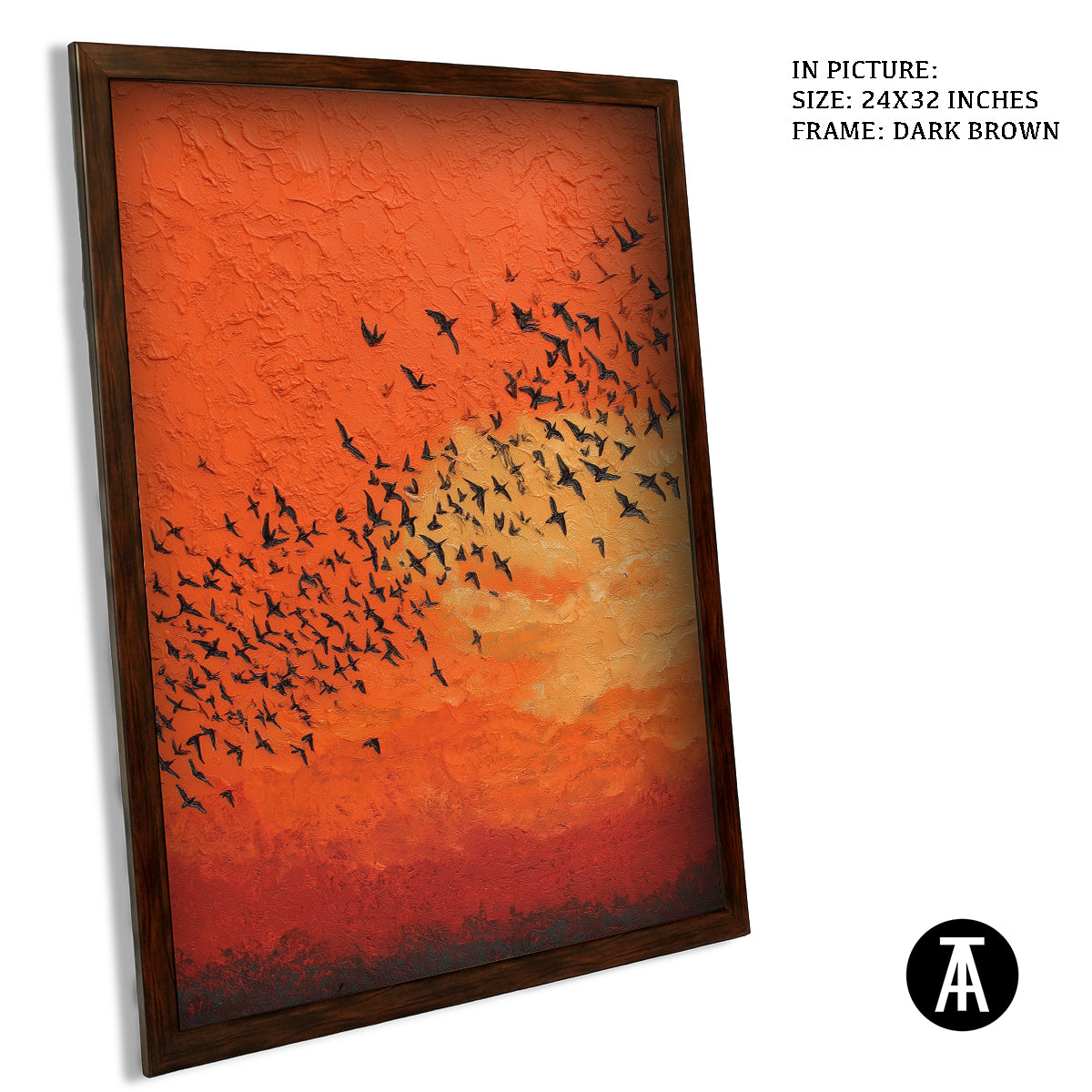 Artwork in Metal Champagne Gold Frame