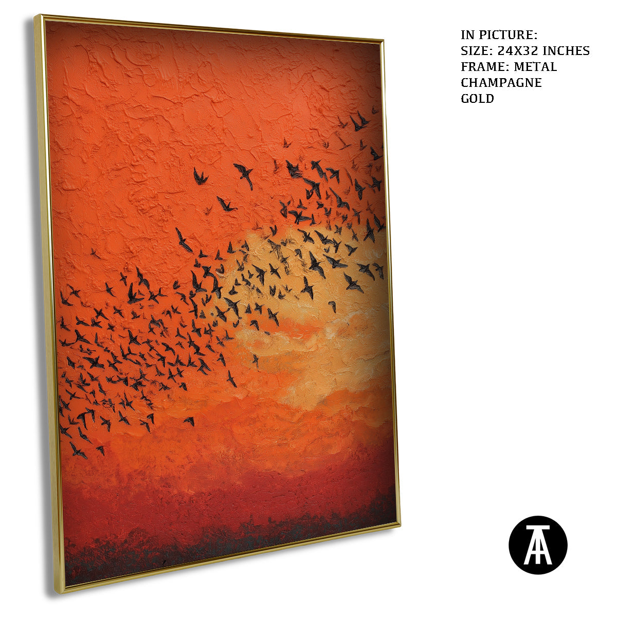 Artwork in Light Brown Frame