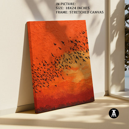 Artwork in Natural Wood Frame