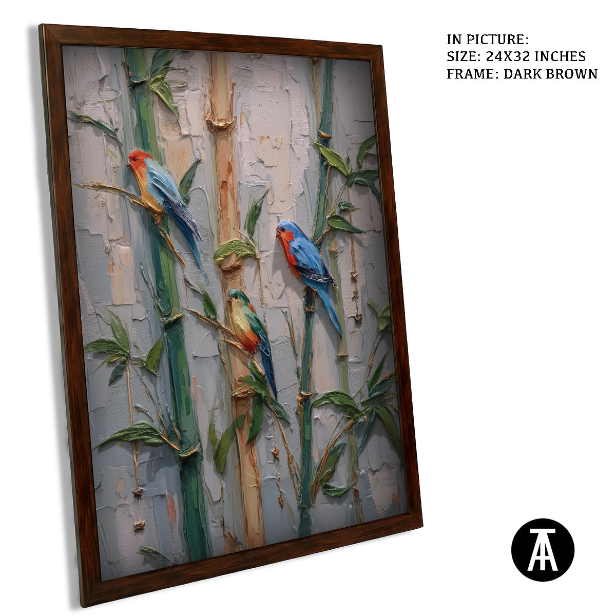 Artwork in Metal Champagne Gold Frame